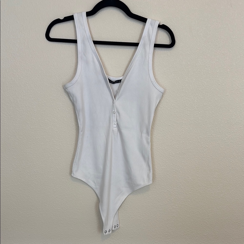 White Sleeveless Bodysuit